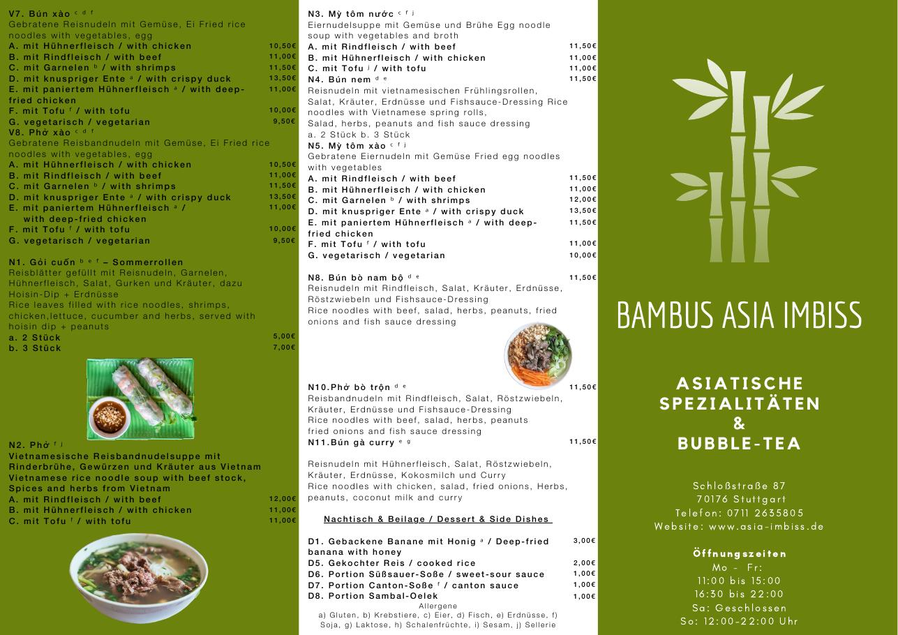Bambus Menu 1